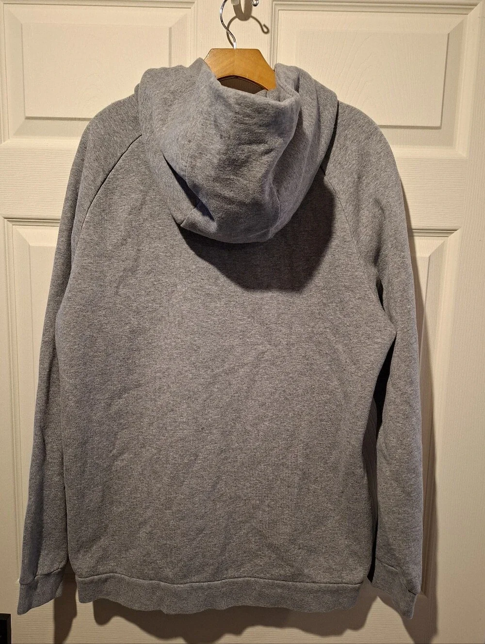 Jordan Grey Pullover Hoodie with Black Jumpman- Largr